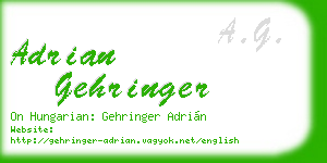 adrian gehringer business card